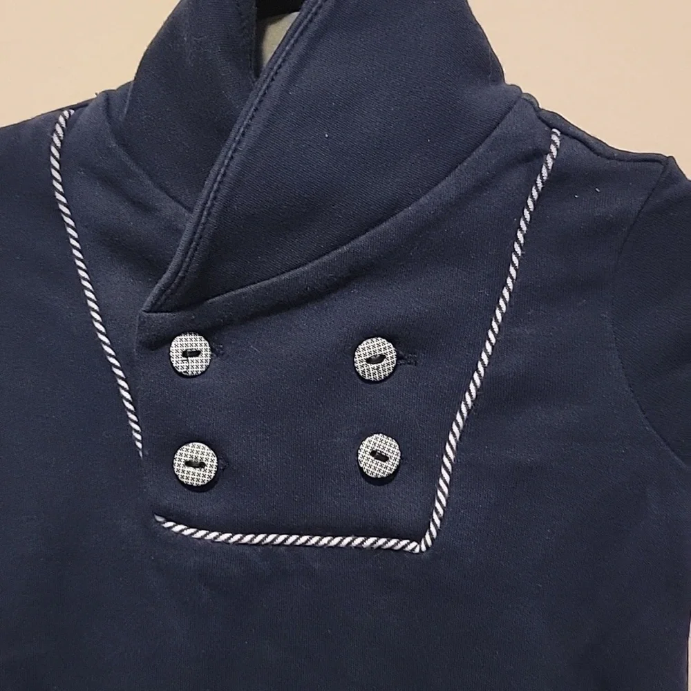 Chaps Navy Blue One piece Size 6 months outfit pajamas Romper Dressy